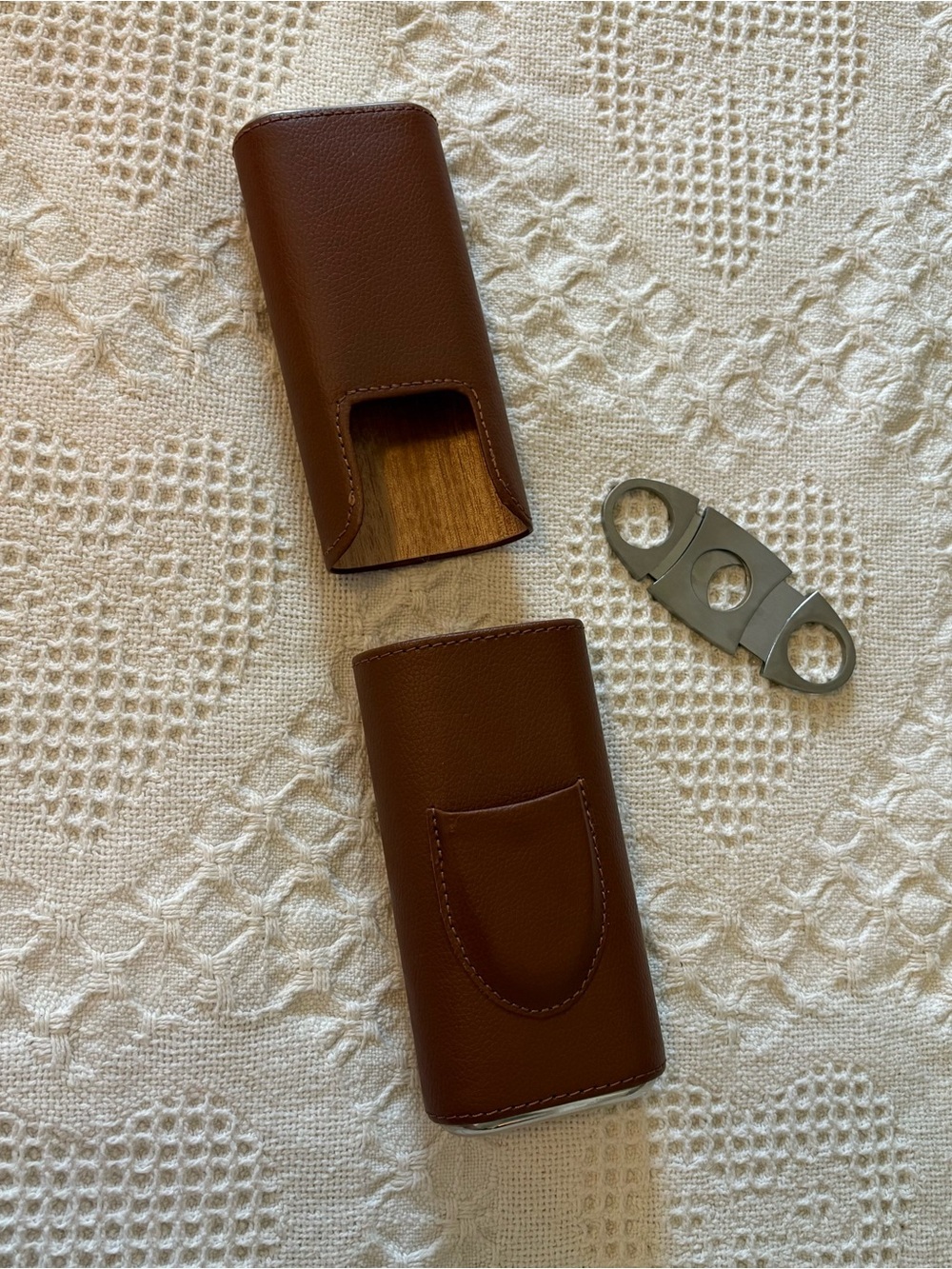 Brown Leather Cigar Case